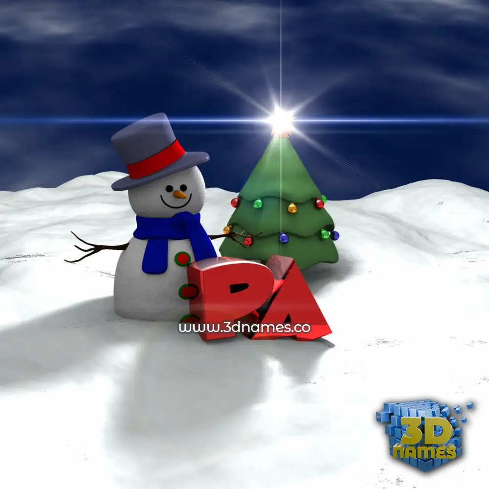 pa in Happy Xmas style - 3D name wallpaper