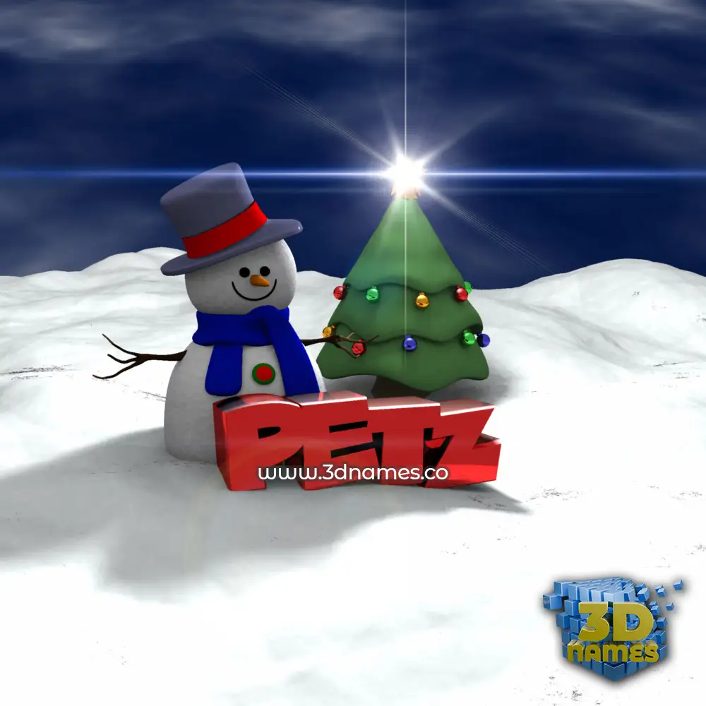 petz in Happy Xmas style - 3D name wallpaper