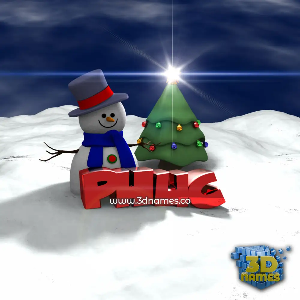 phuc in Happy Xmas style - 3D name wallpaper