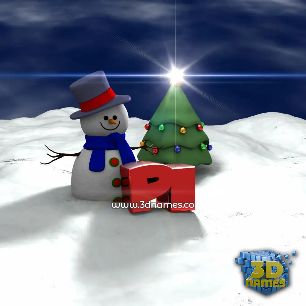 pi in Happy Xmas style - 3D name wallpaper