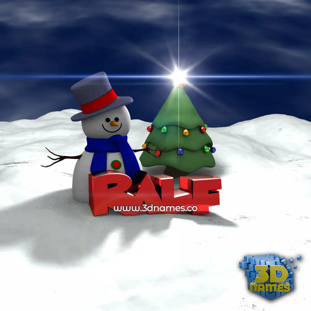 ralf in Happy Xmas style - 3D name wallpaper