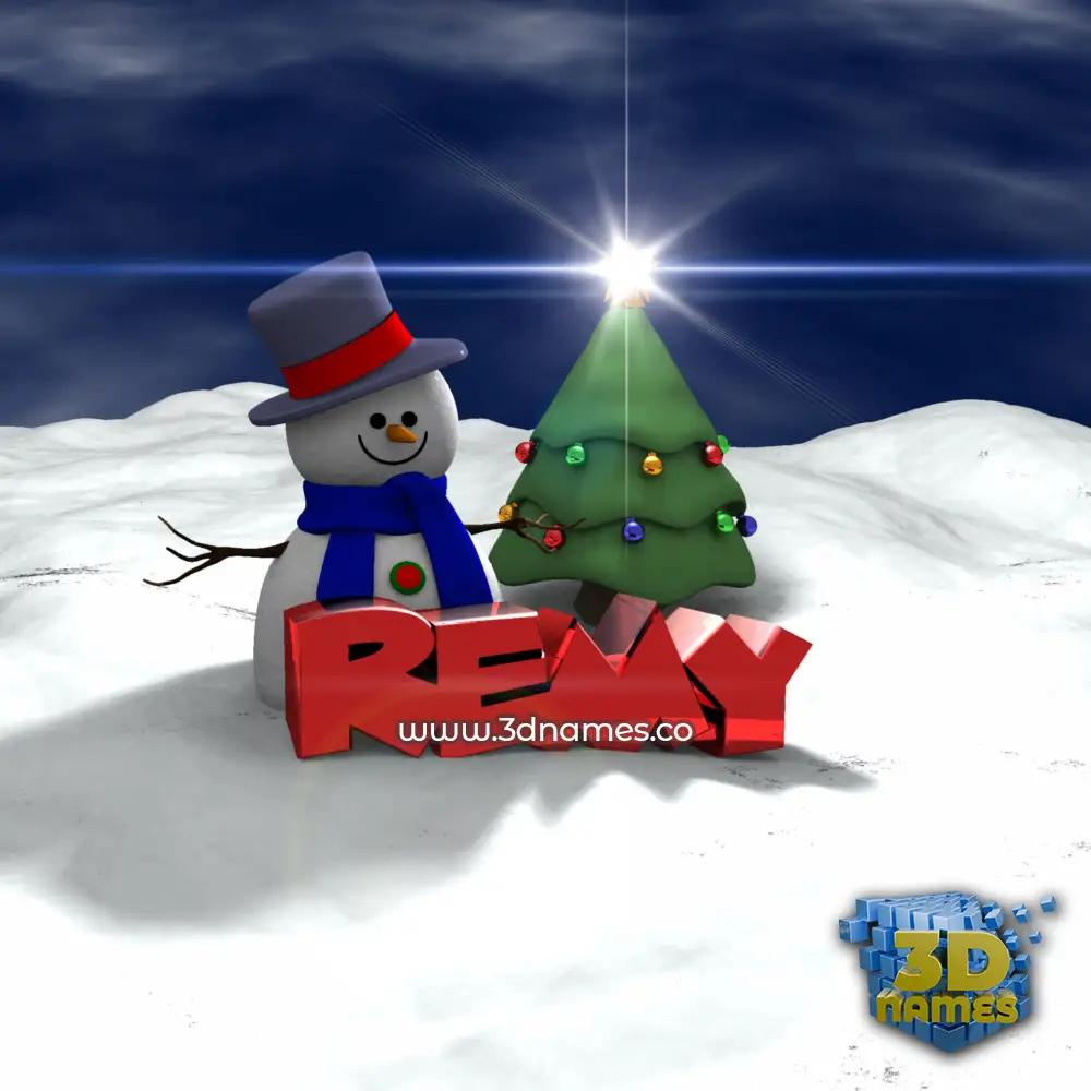 remy in Happy Xmas style - 3D name wallpaper