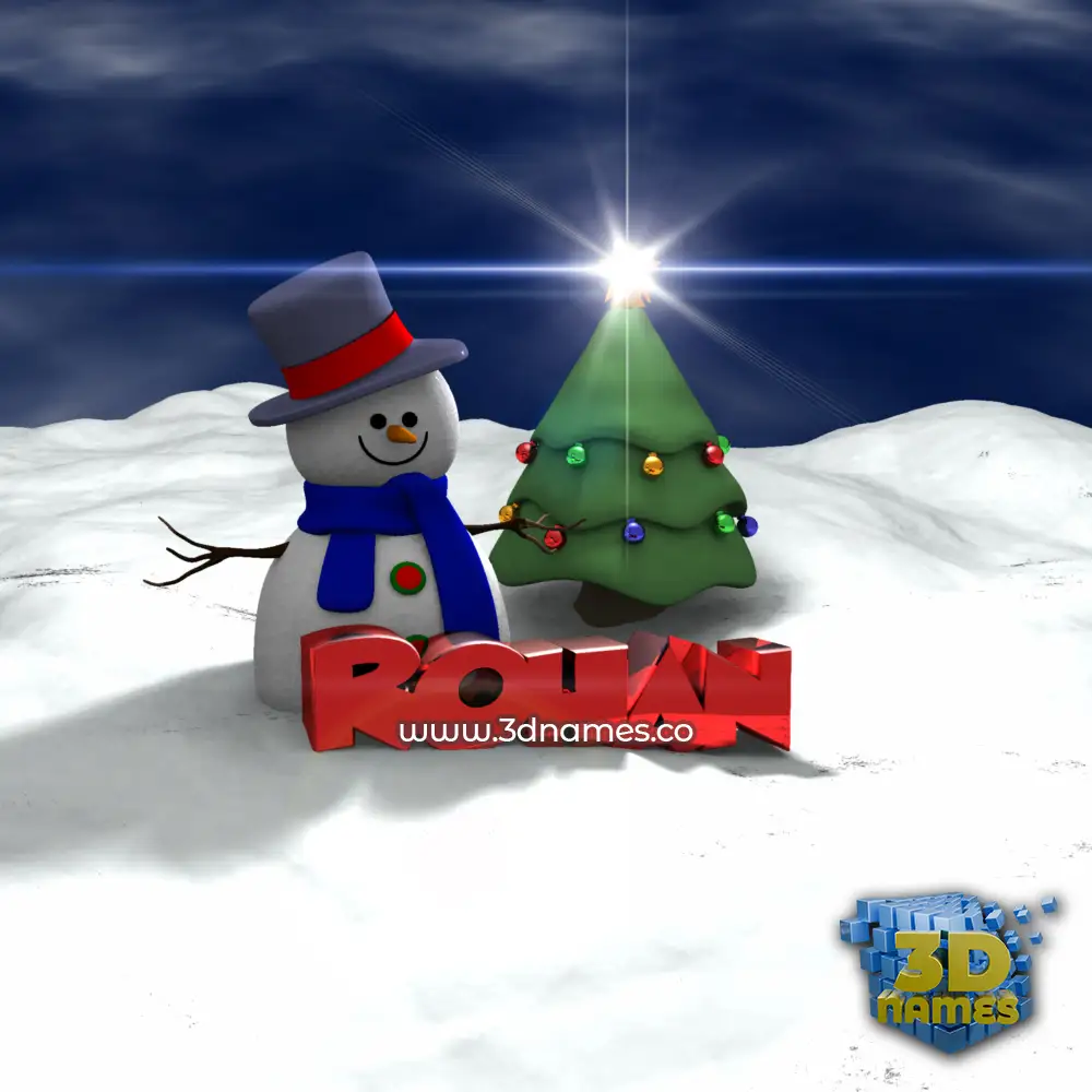 rohan in Happy Xmas style - 3D name wallpaper