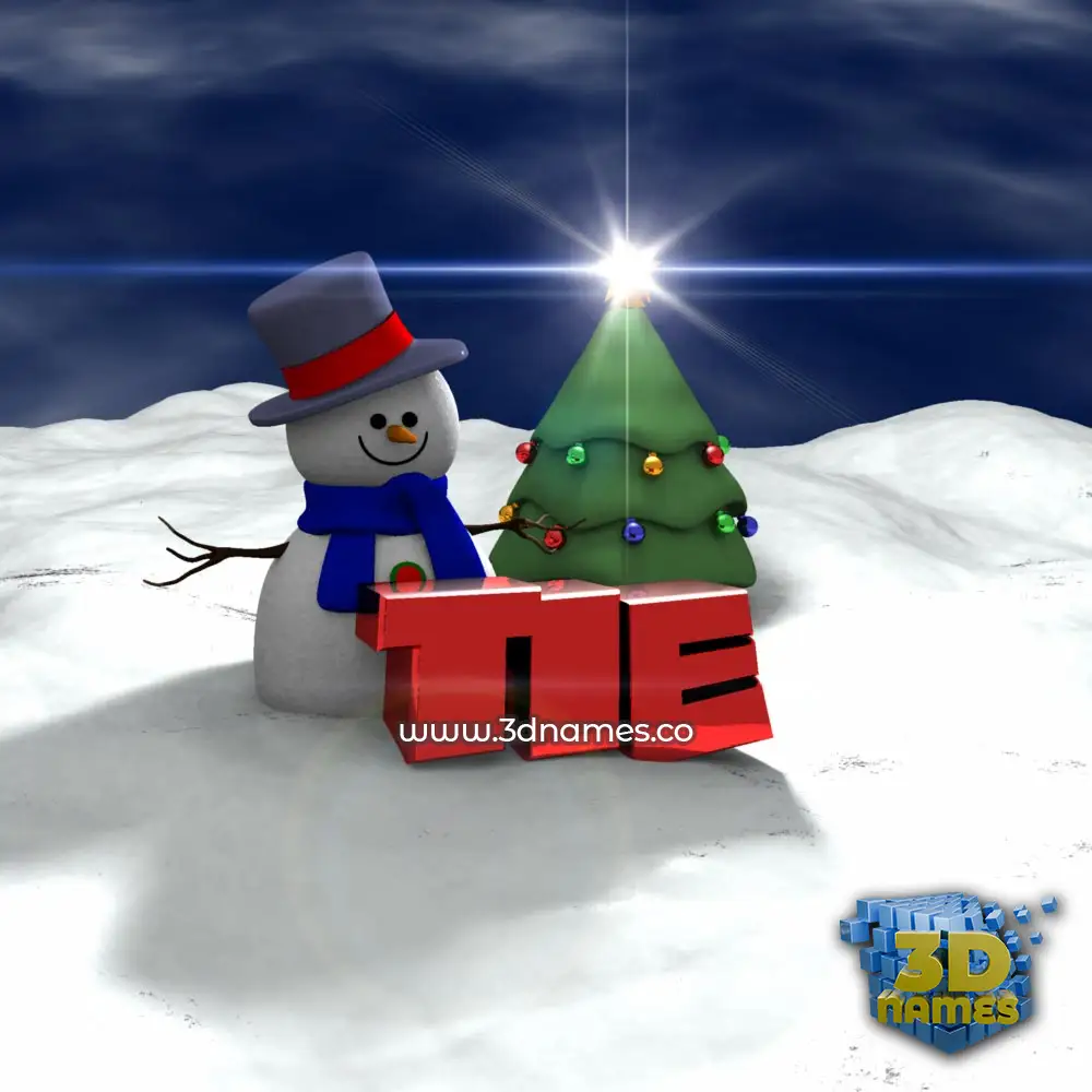 tie in Happy Xmas style - 3D name wallpaper