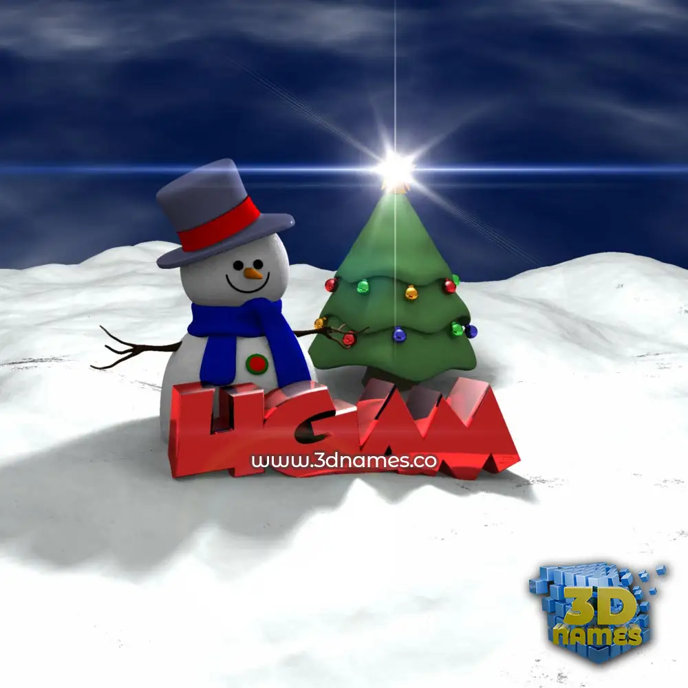 ugam in Happy Xmas style - 3D name wallpaper
