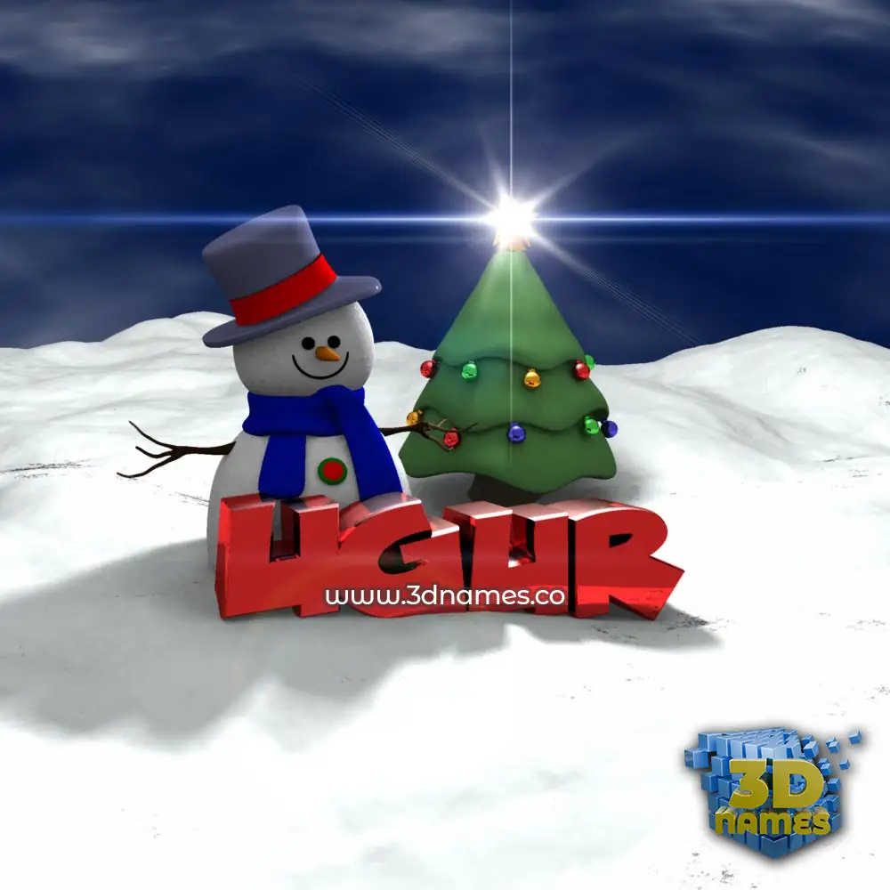 ugur in Happy Xmas style - 3D name wallpaper