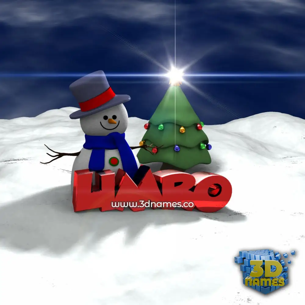 umro in Happy Xmas style - 3D name wallpaper