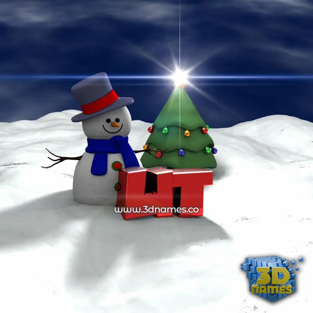 ut in Happy Xmas style - 3D name wallpaper