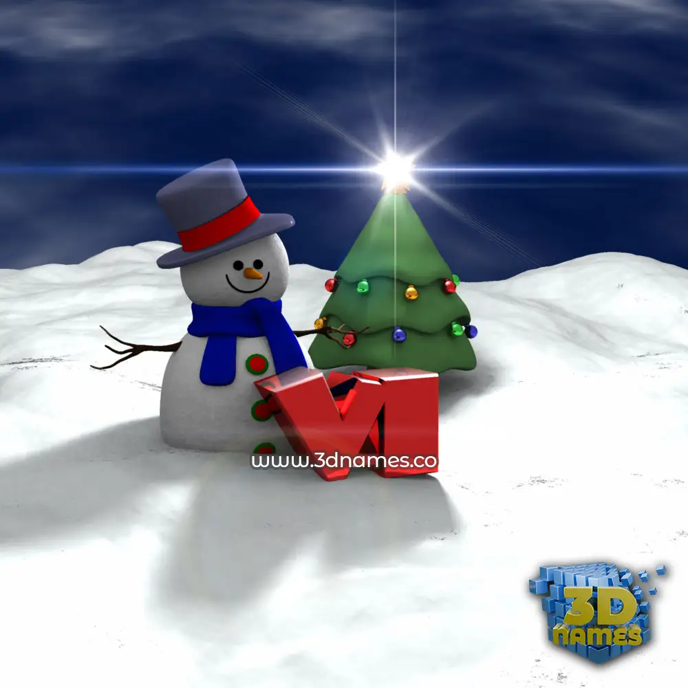 vi in Happy Xmas style - 3D name wallpaper