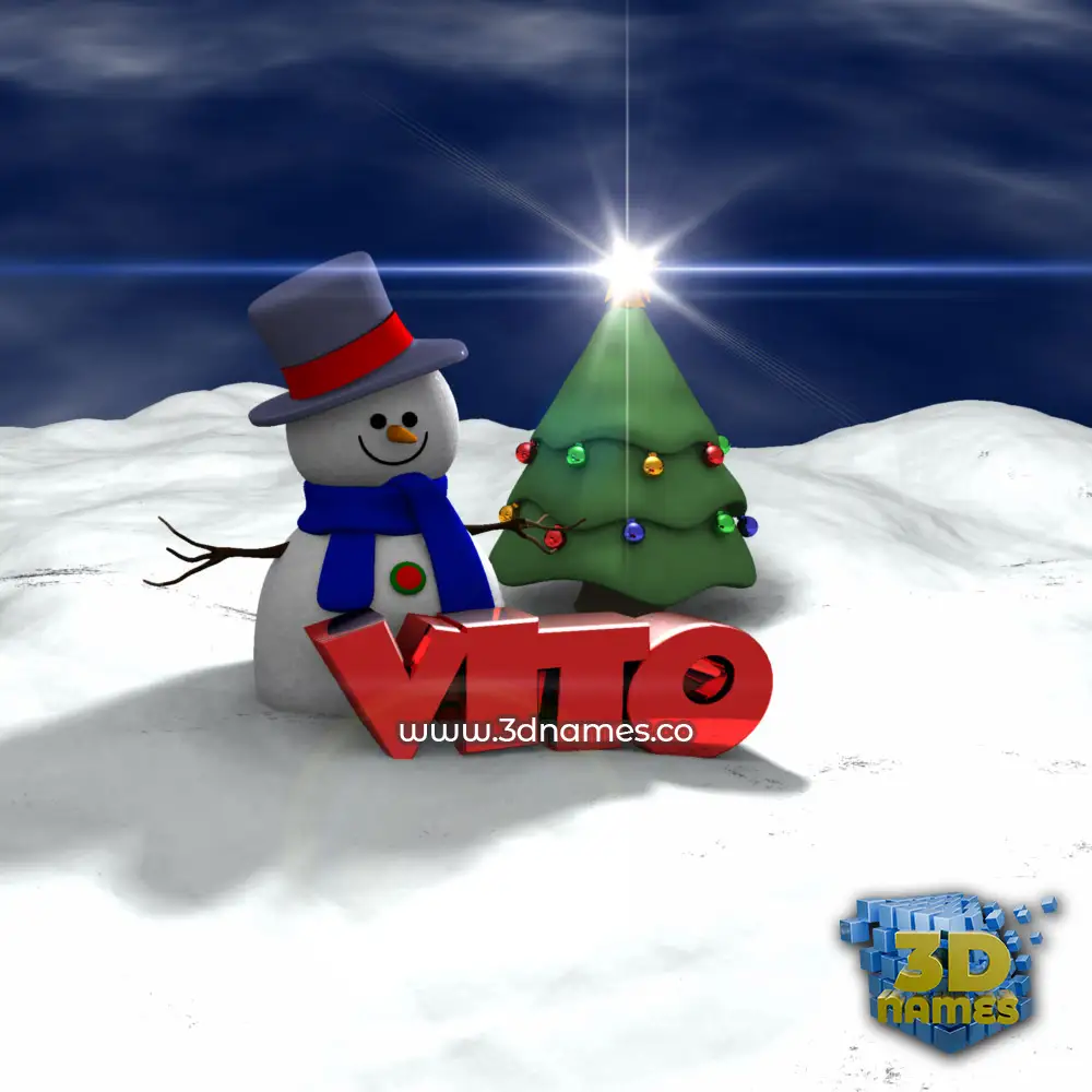 vito in Happy Xmas style - 3D name wallpaper