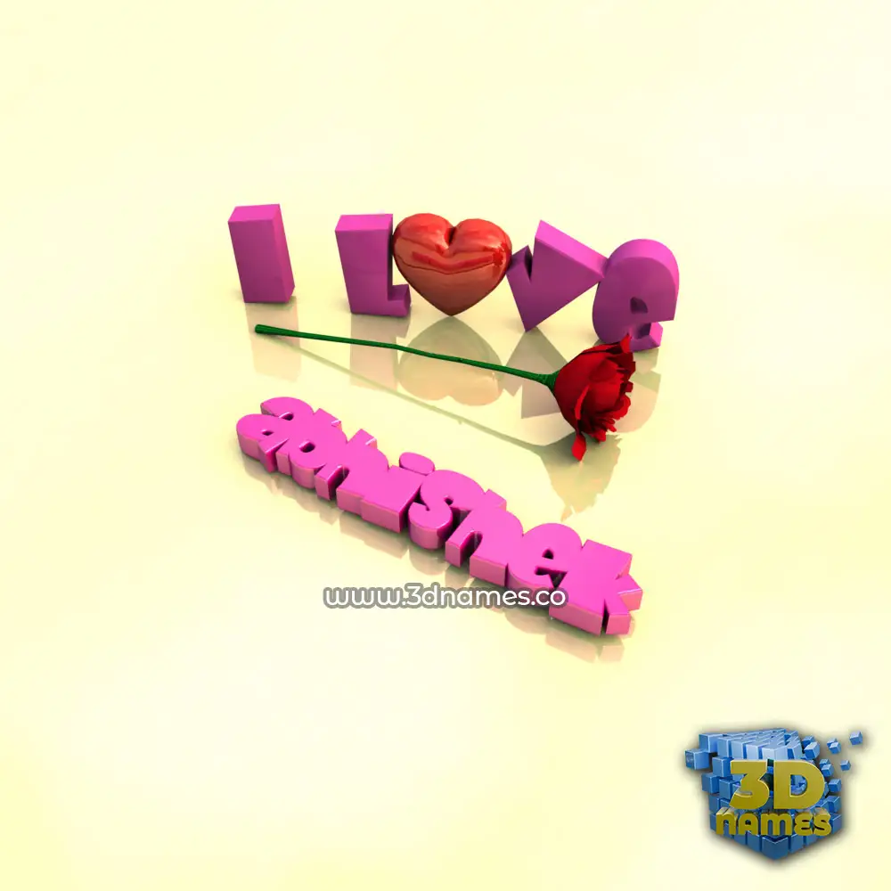 abhishek in I Love ??? style - 3D name wallpaper