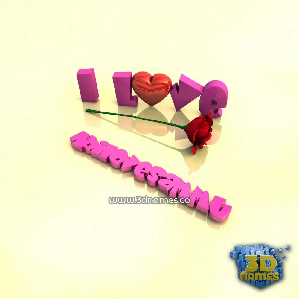 abilovesammu in I Love ??? style - 3D name wallpaper