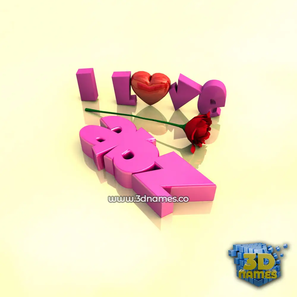 abz in I Love ??? style - 3D name wallpaper