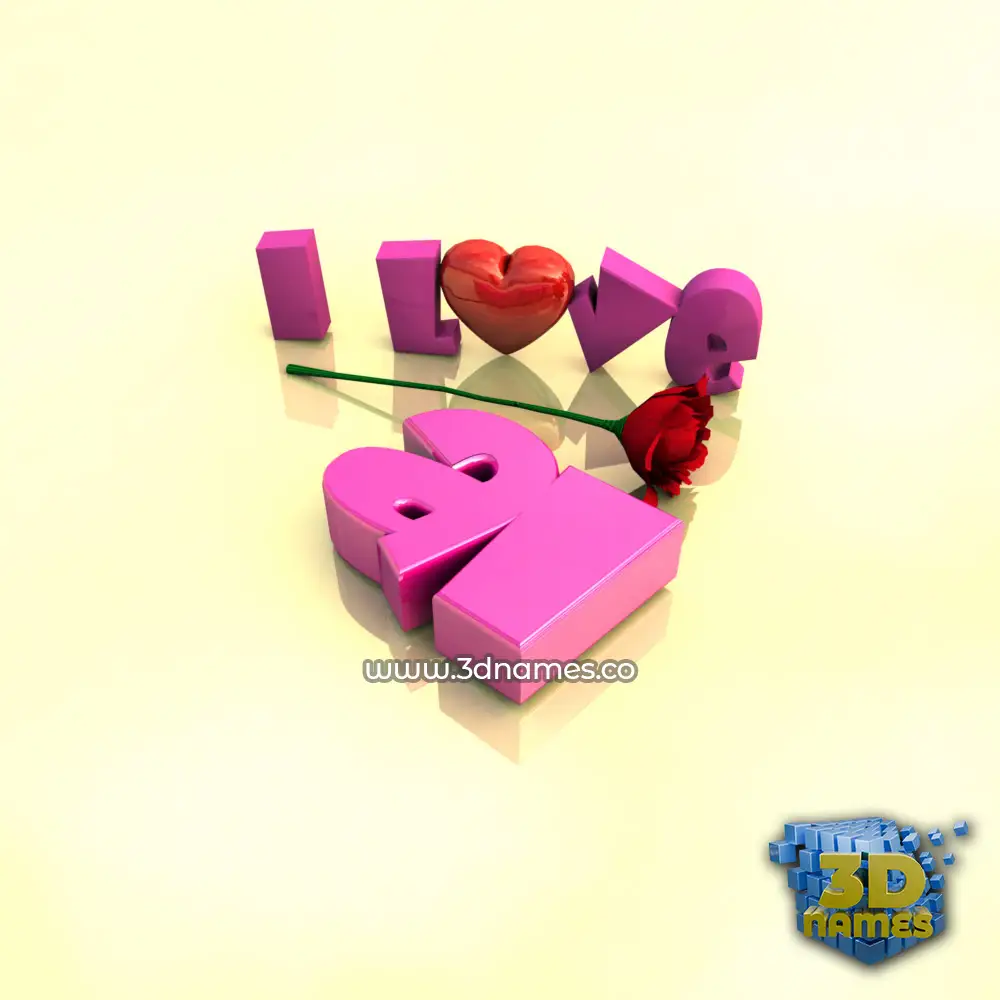 al in I Love ??? style - 3D name wallpaper