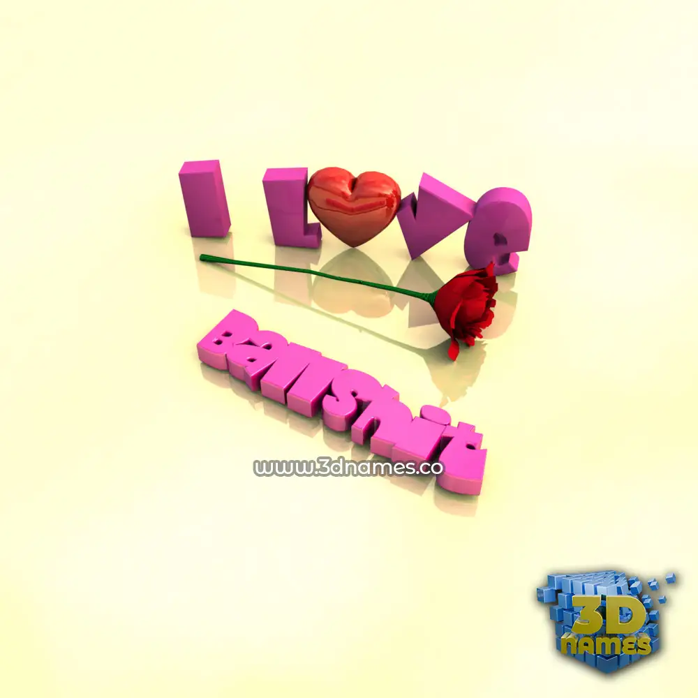 ballshit in I Love ??? style - 3D name wallpaper