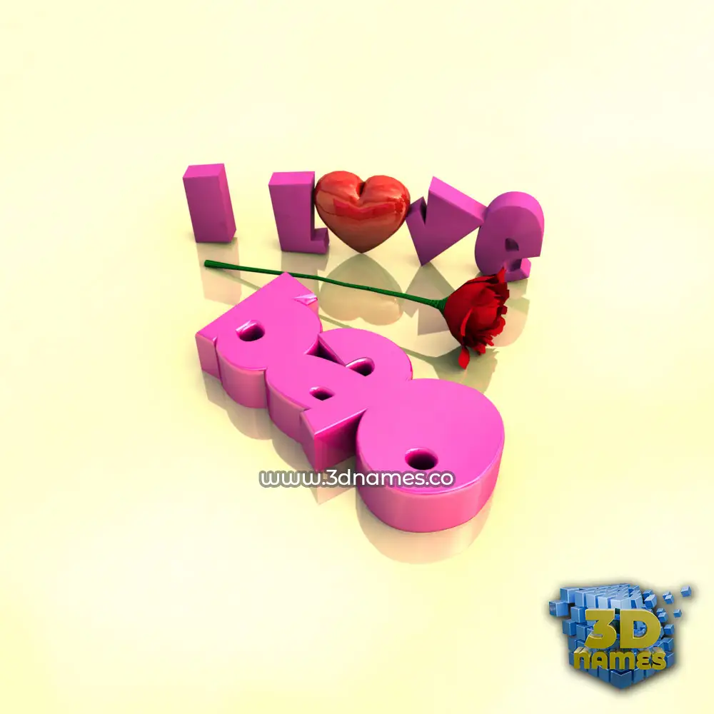 bao in I Love ??? style - 3D name wallpaper