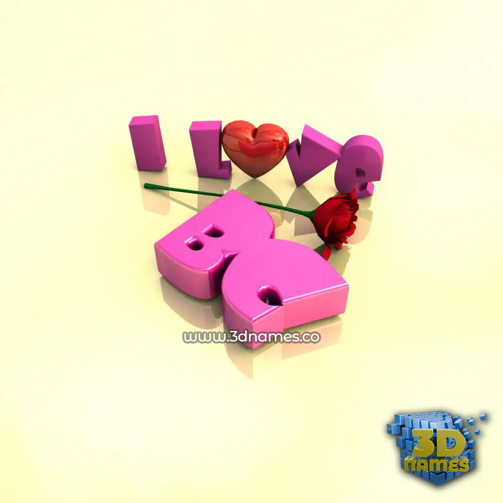 bc in I Love ??? style - 3D name wallpaper