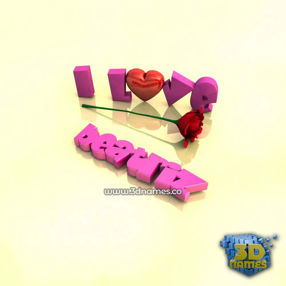 beatriz in I Love ??? style - 3D name wallpaper