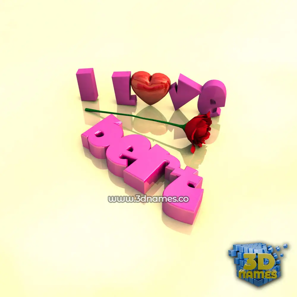 bert in I Love ??? style - 3D name wallpaper