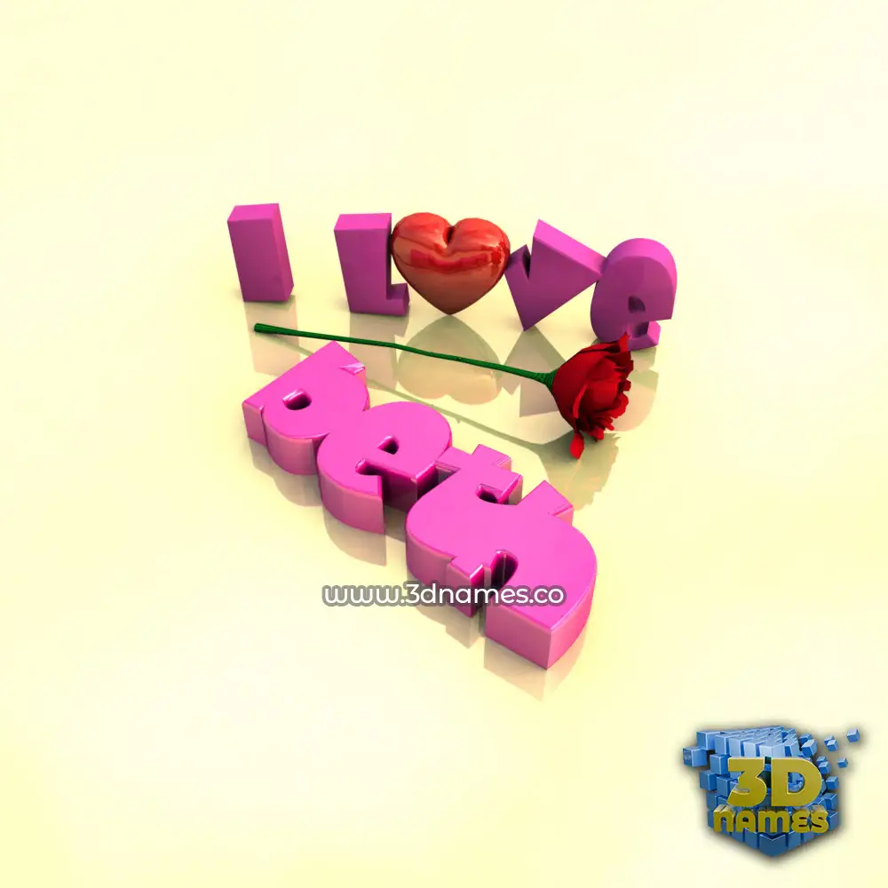 beth in I Love ??? style - 3D name wallpaper