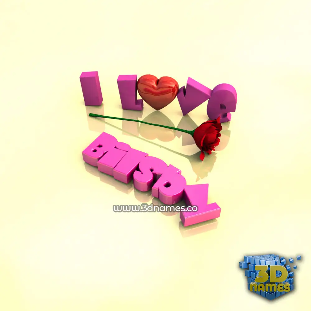 bilsby in I Love ??? style - 3D name wallpaper