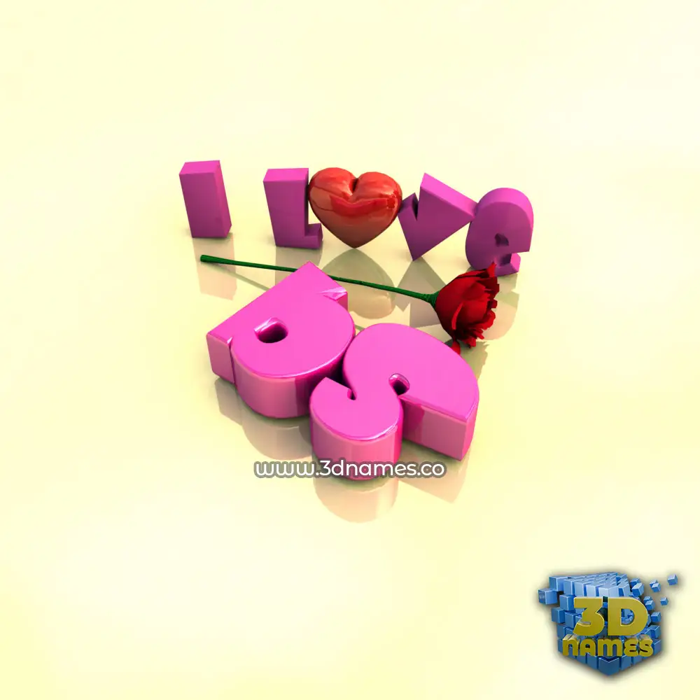 bs in I Love ??? style - 3D name wallpaper