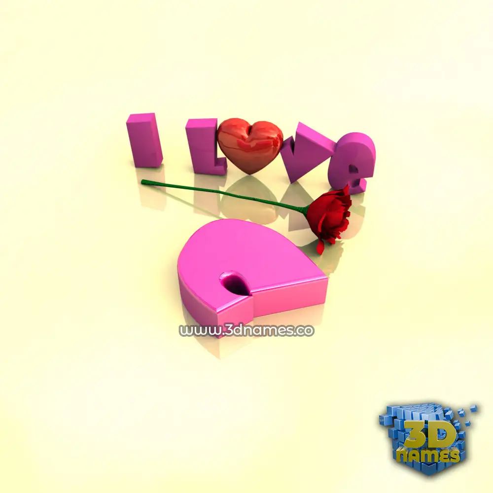 c in I Love ??? style - 3D name wallpaper