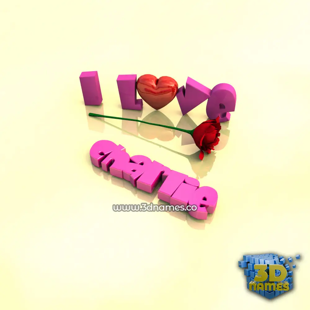 charlie in I Love ??? style - 3D name wallpaper