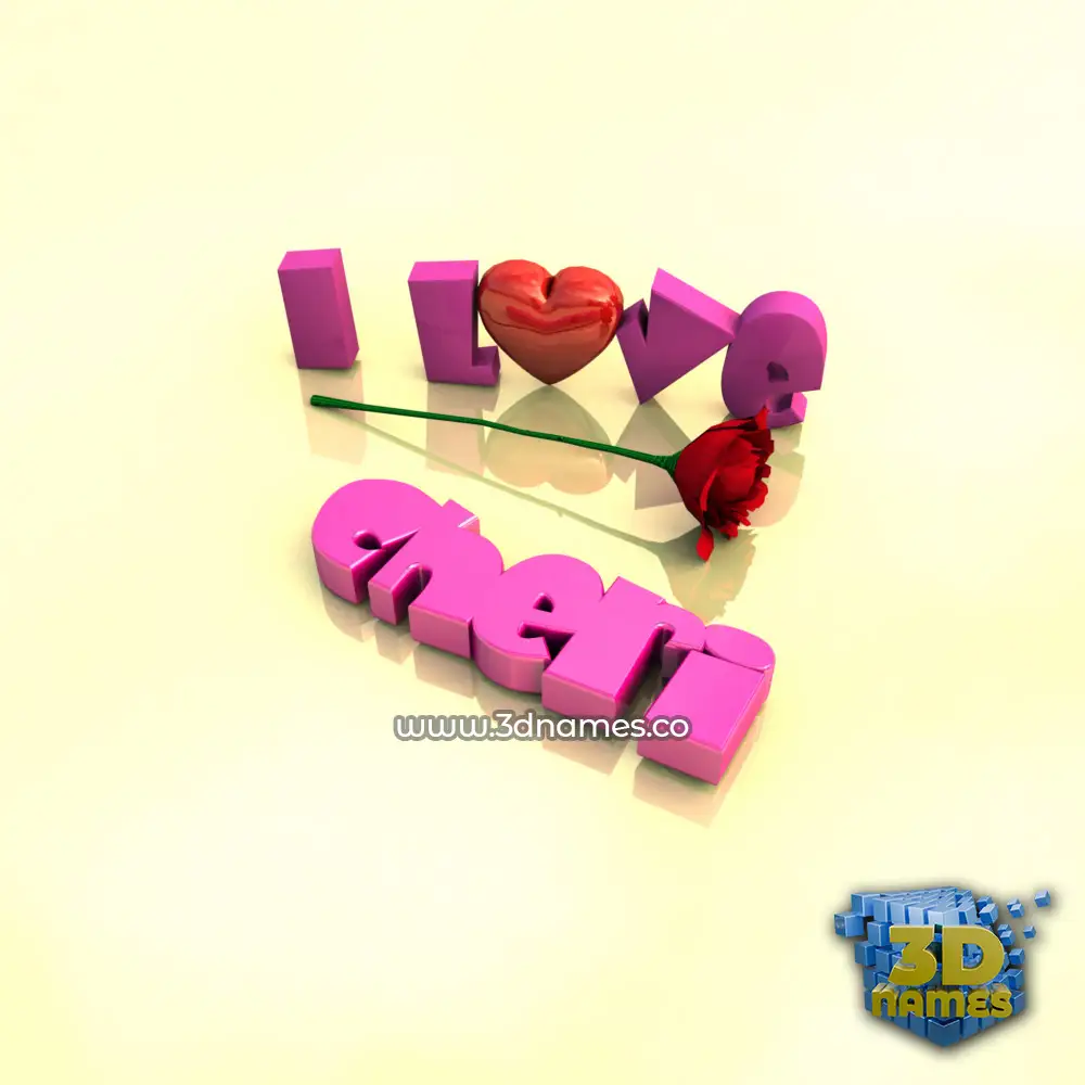 cheri in I Love ??? style - 3D name wallpaper