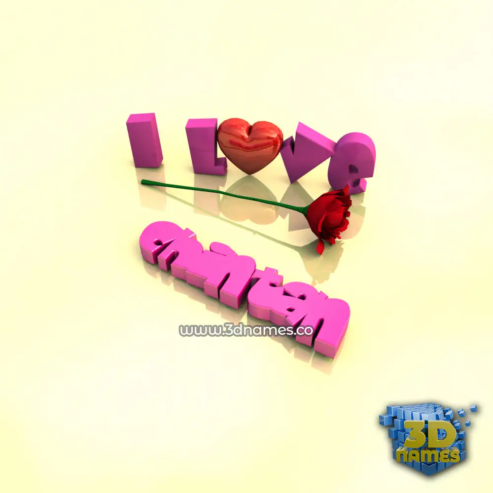 chintan in I Love ??? style - 3D name wallpaper