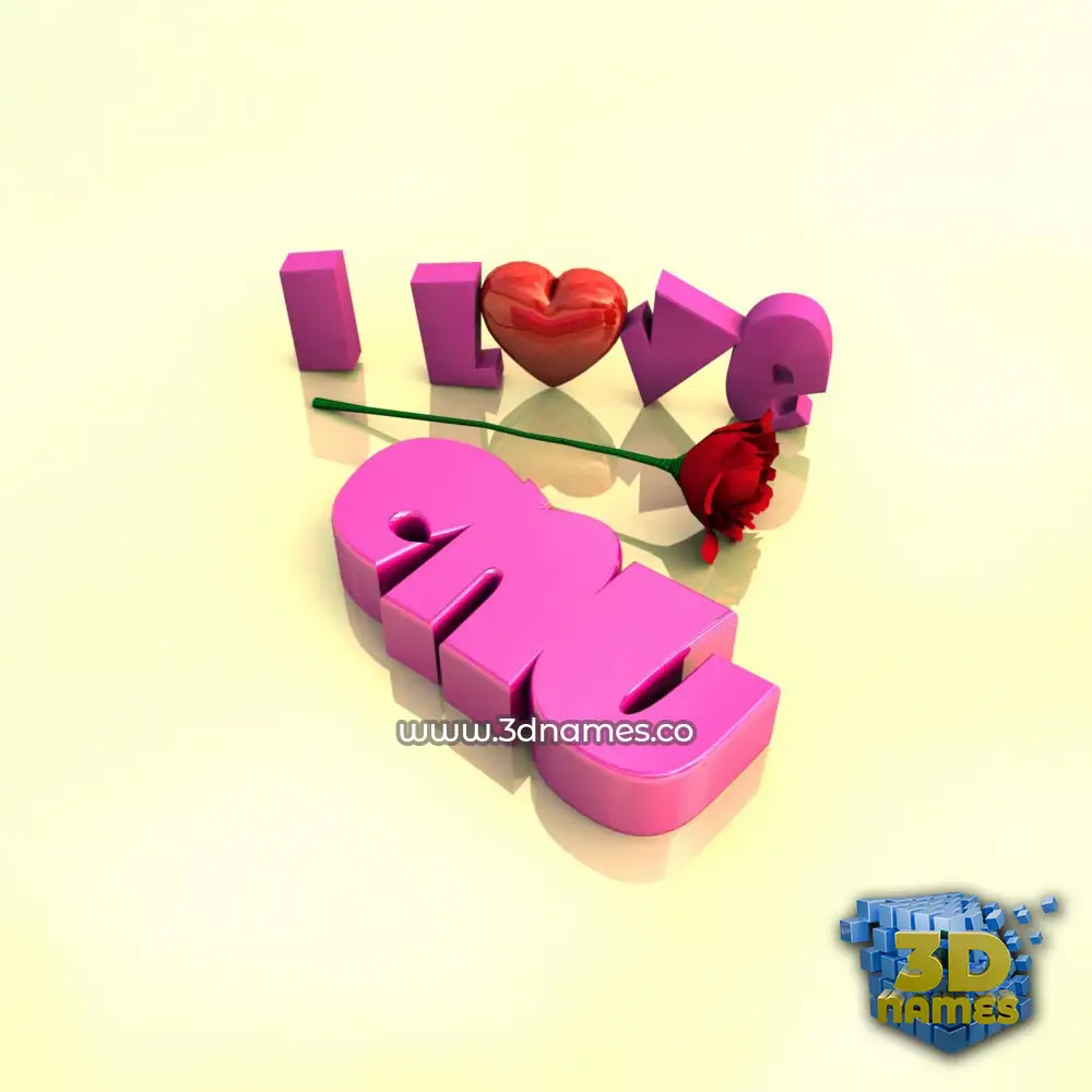 cnu in I Love ??? style - 3D name wallpaper