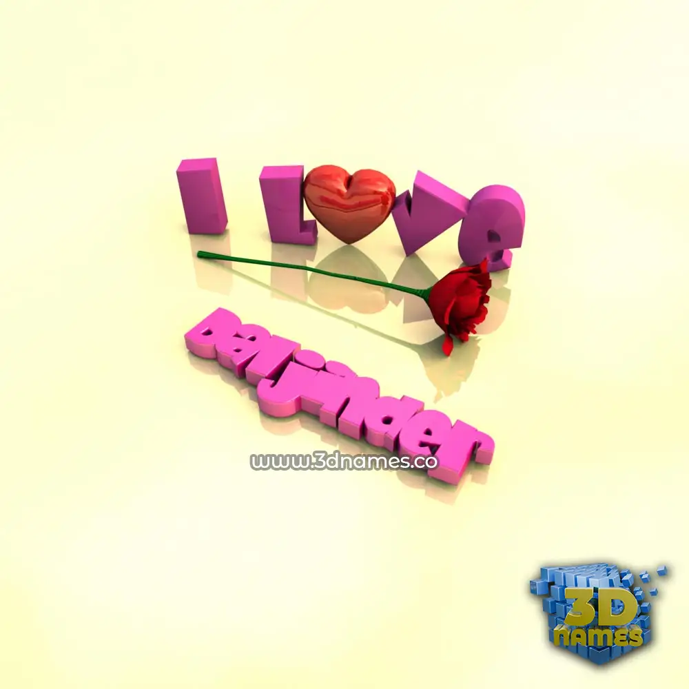 daljinder in I Love ??? style - 3D name wallpaper