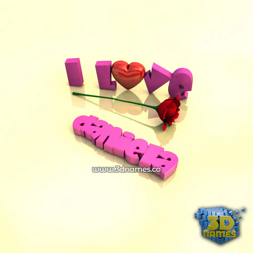 daniela in I Love ??? style - 3D name wallpaper