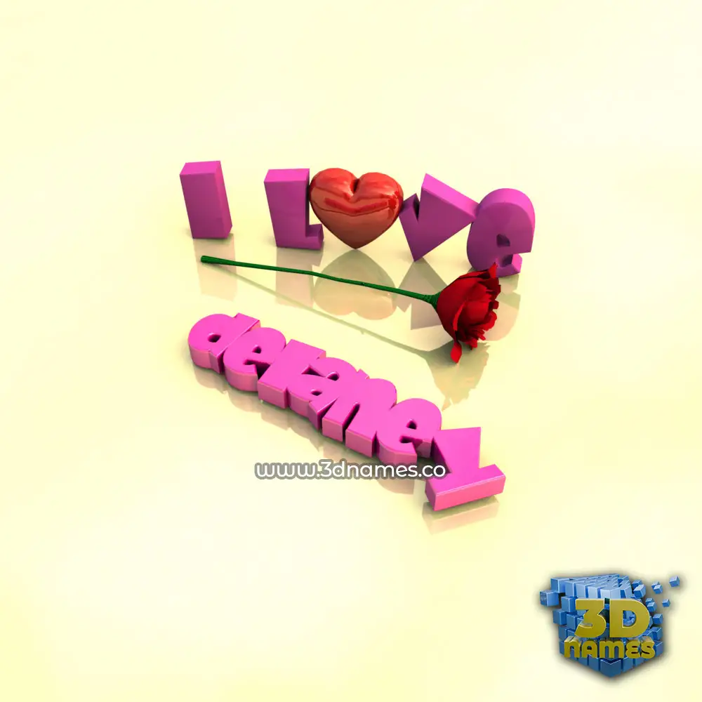 delaney in I Love ??? style - 3D name wallpaper