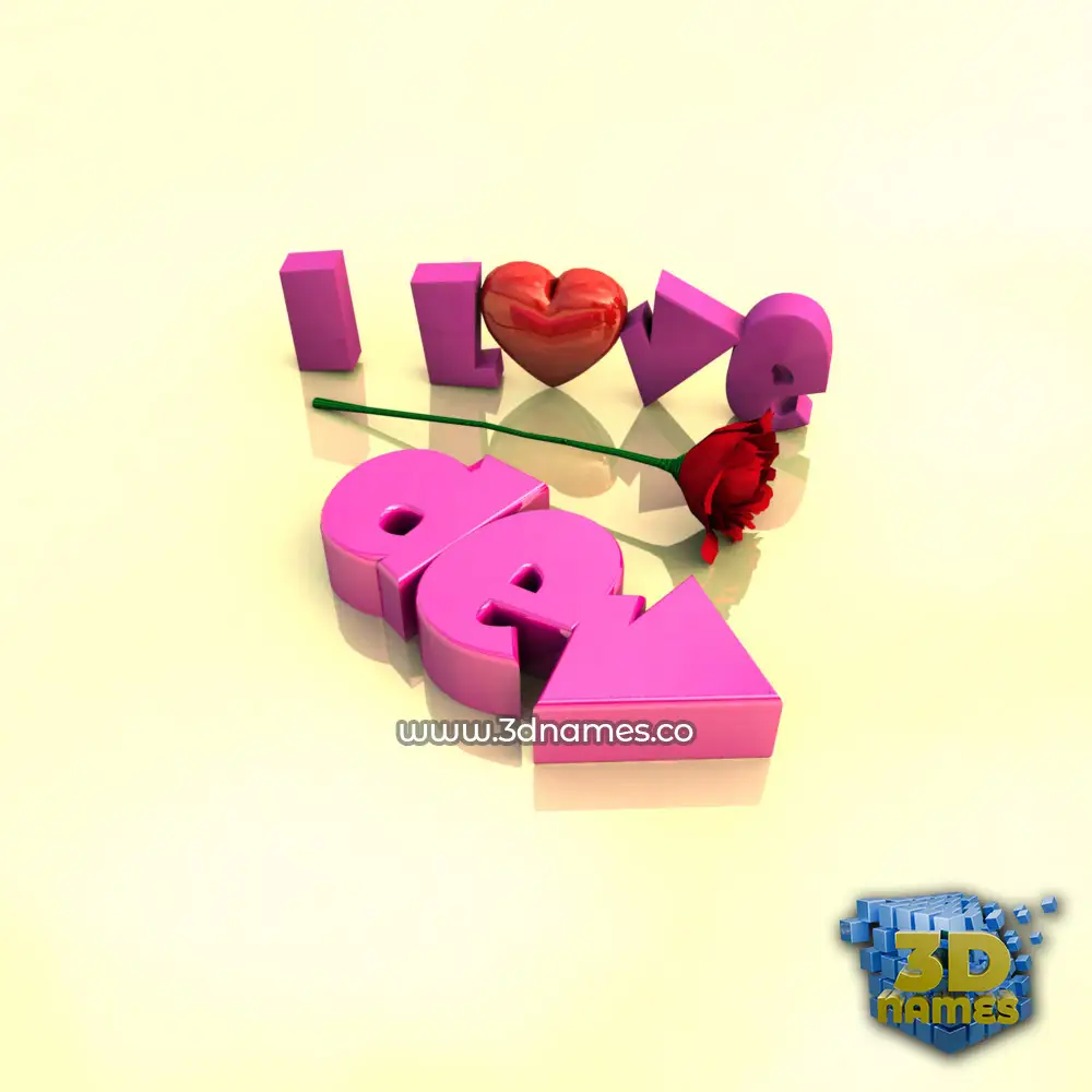 dev in I Love ??? style - 3D name wallpaper
