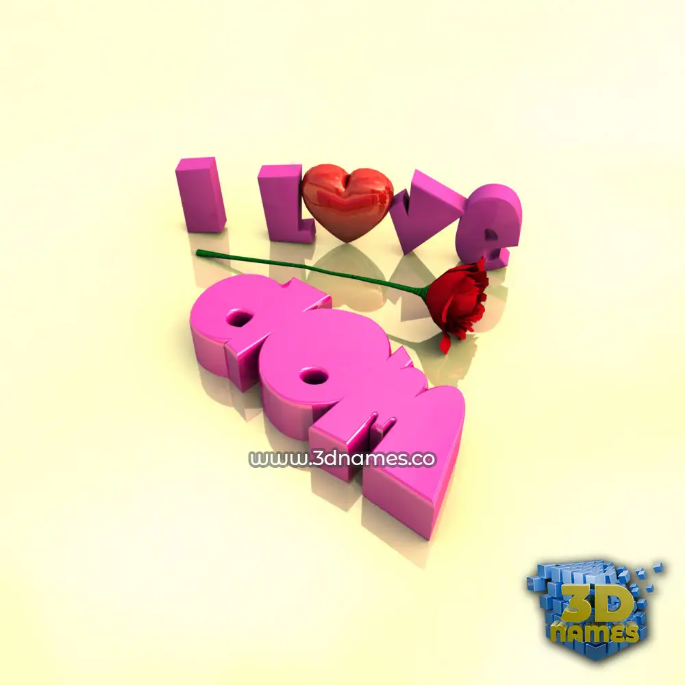 dom in I Love ??? style - 3D name wallpaper