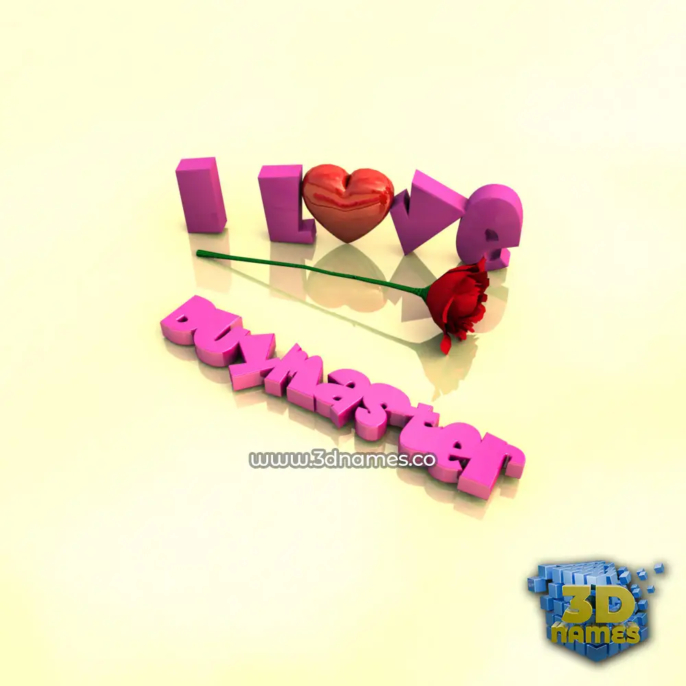 duymaster in I Love ??? style - 3D name wallpaper