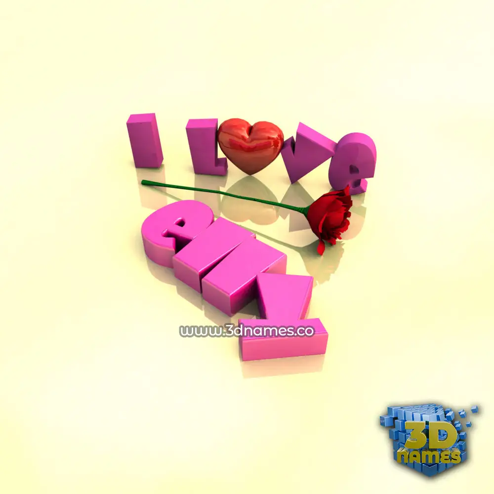elly in I Love ??? style - 3D name wallpaper