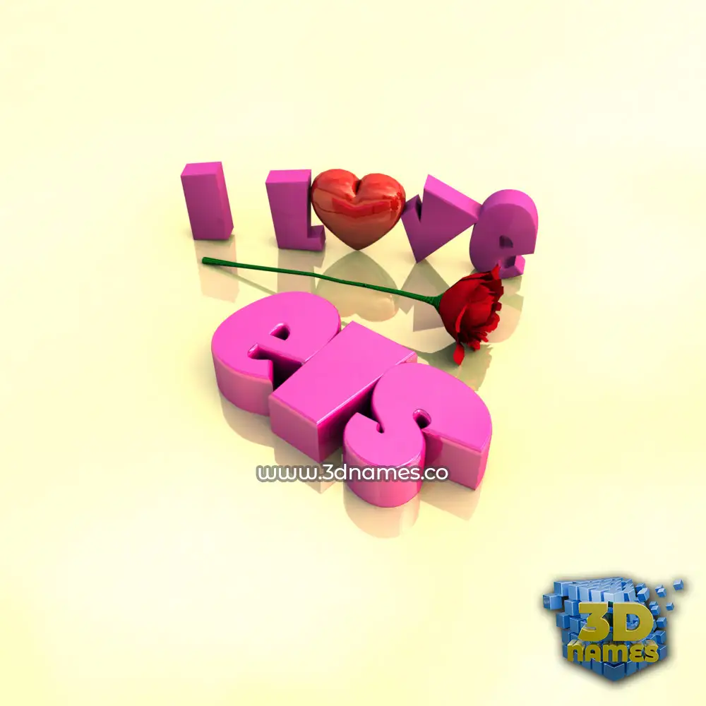els in I Love ??? style - 3D name wallpaper
