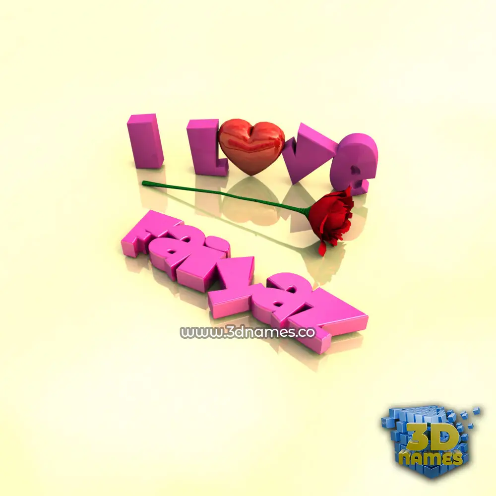 faiyaz in I Love ??? style - 3D name wallpaper