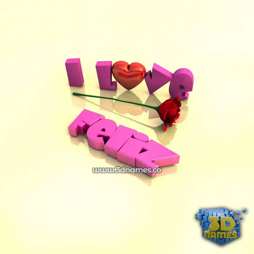 feliz in I Love ??? style - 3D name wallpaper