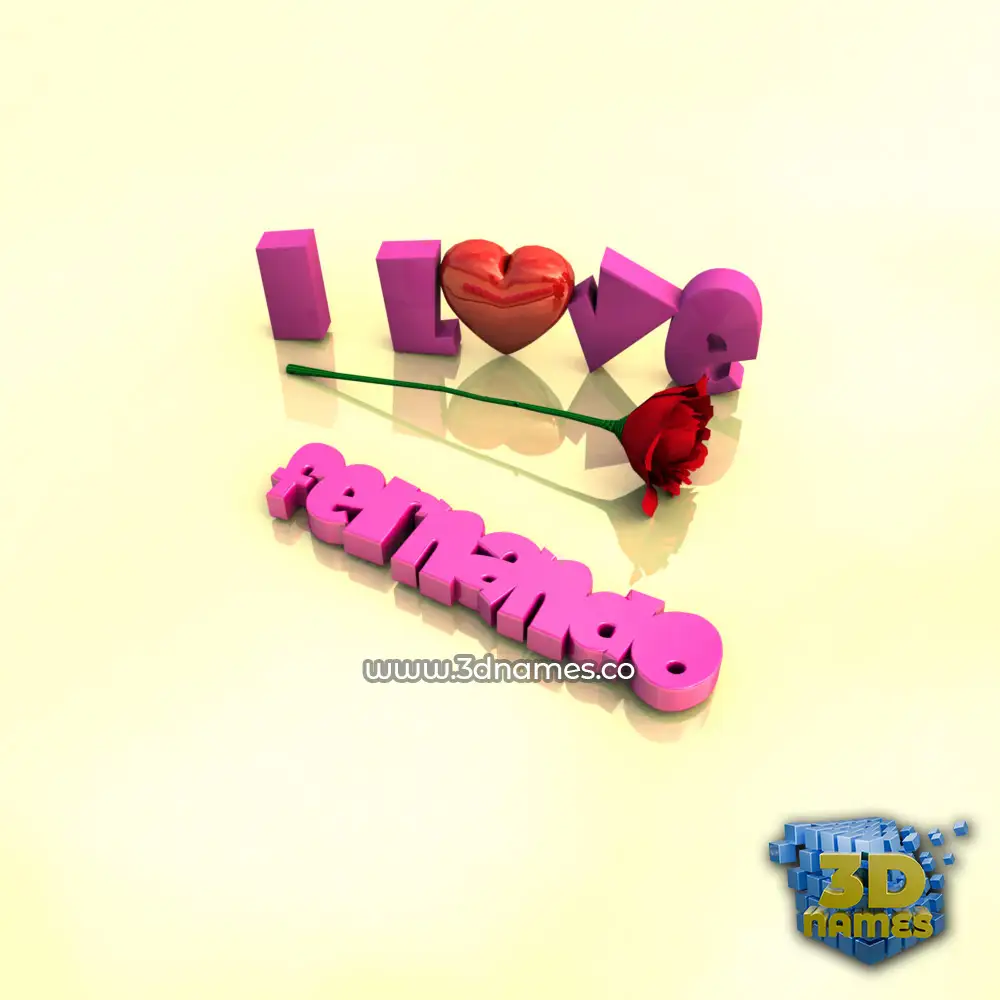 fernando in I Love ??? style - 3D name wallpaper