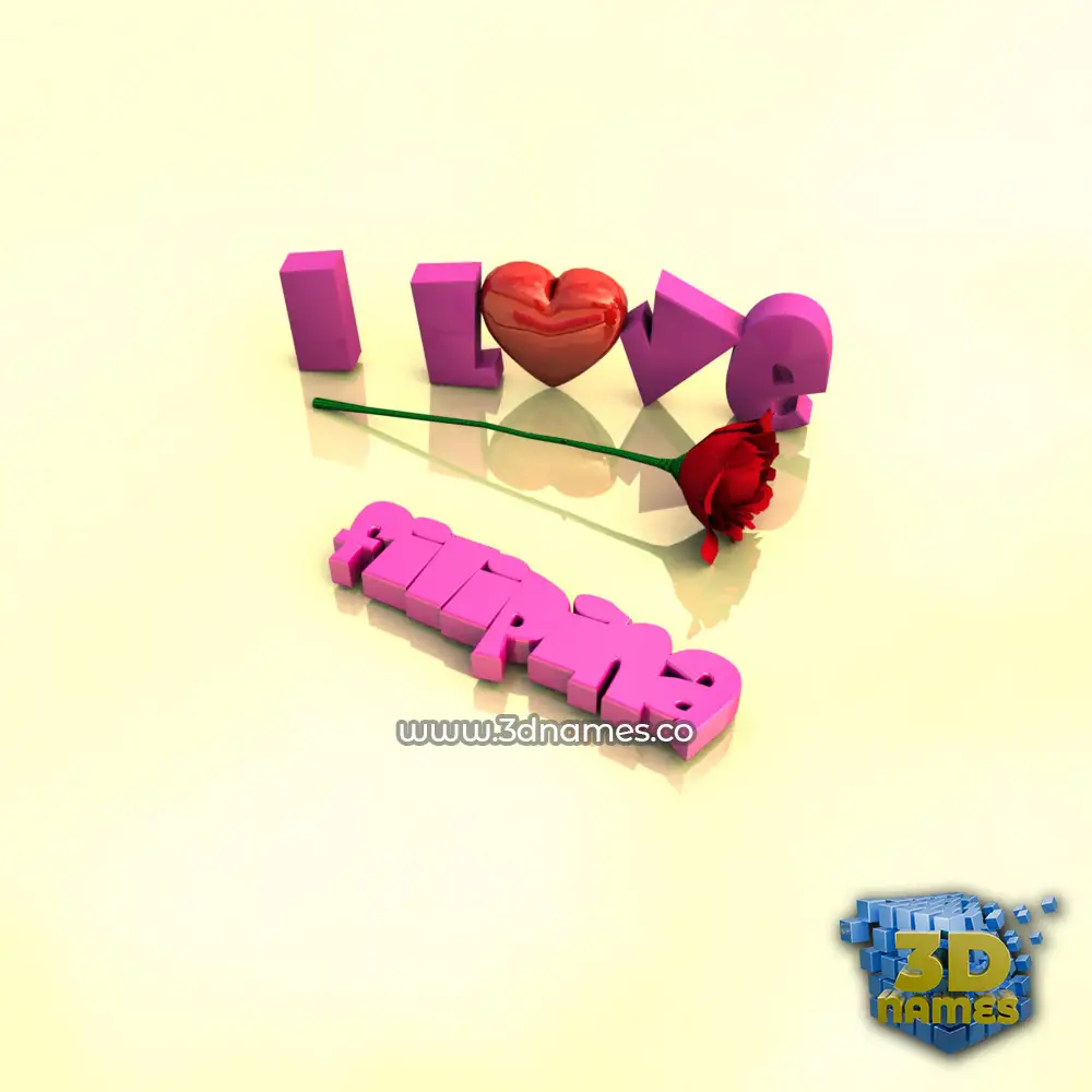 filipina in I Love ??? style - 3D name wallpaper