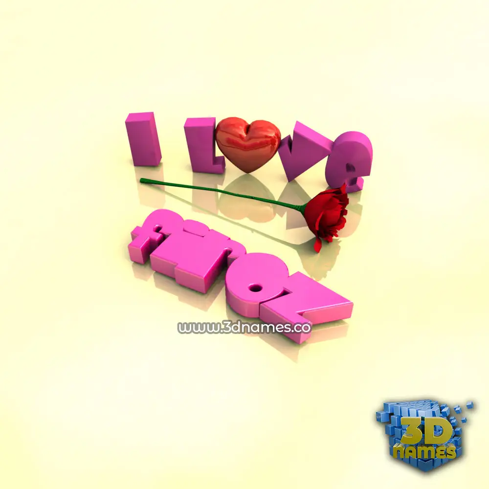 firoz in I Love ??? style - 3D name wallpaper