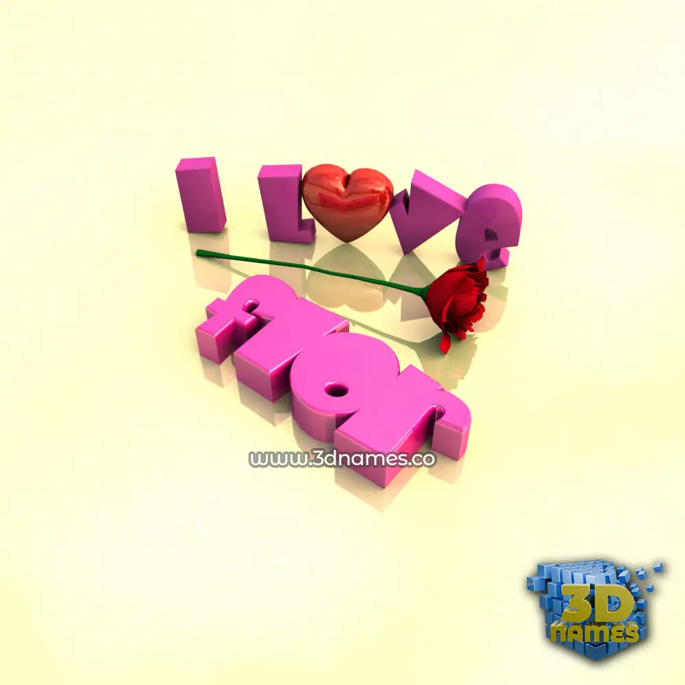 flor in I Love ??? style - 3D name wallpaper