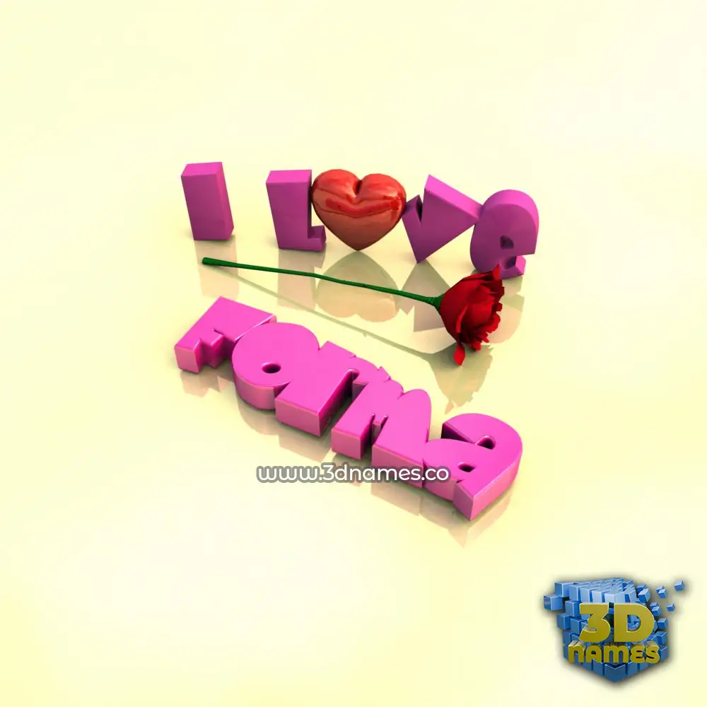 forma in I Love ??? style - 3D name wallpaper