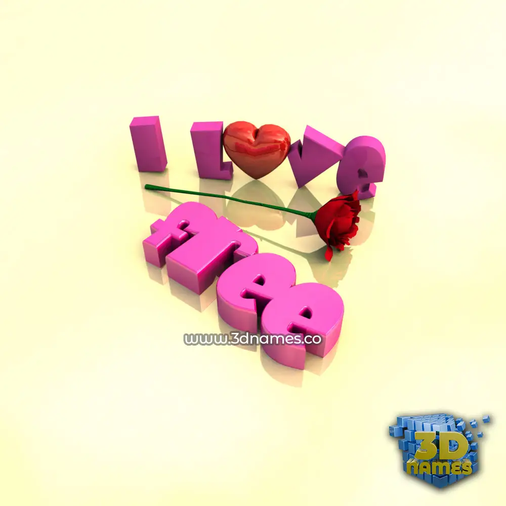 free in I Love ??? style - 3D name wallpaper