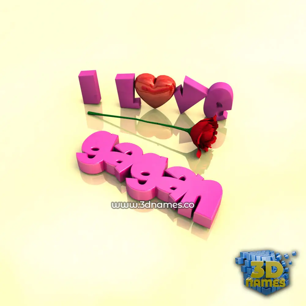 gagan in I Love ??? style - 3D name wallpaper