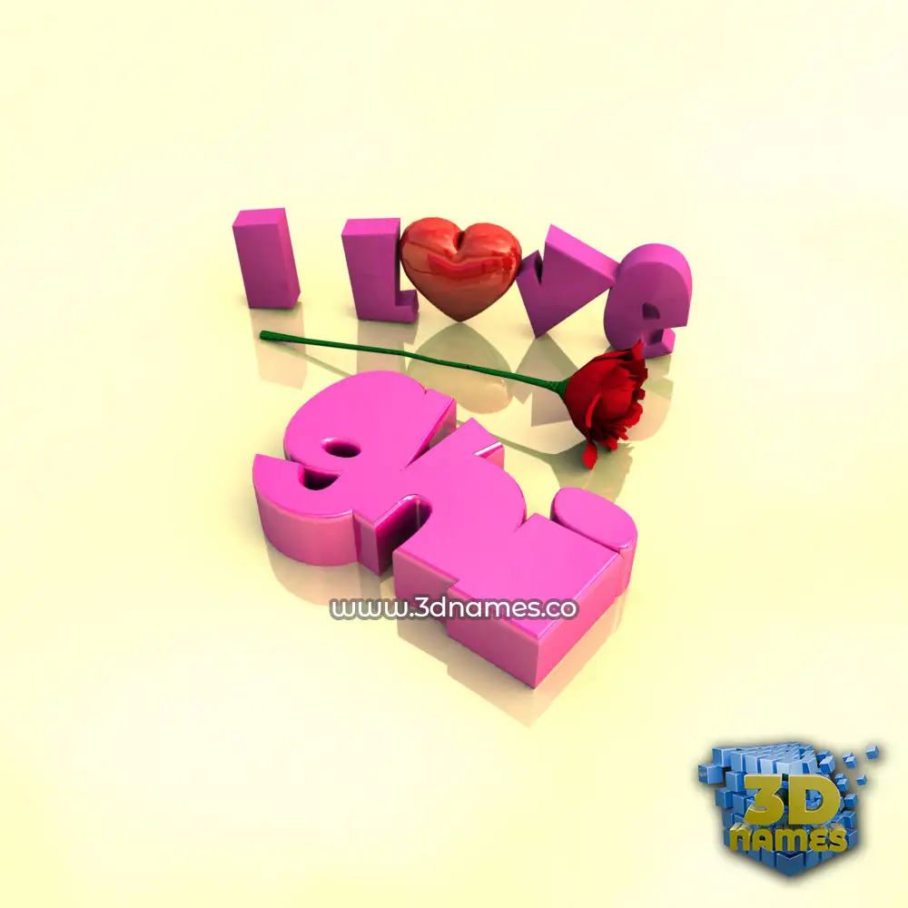ghi in I Love ??? style - 3D name wallpaper