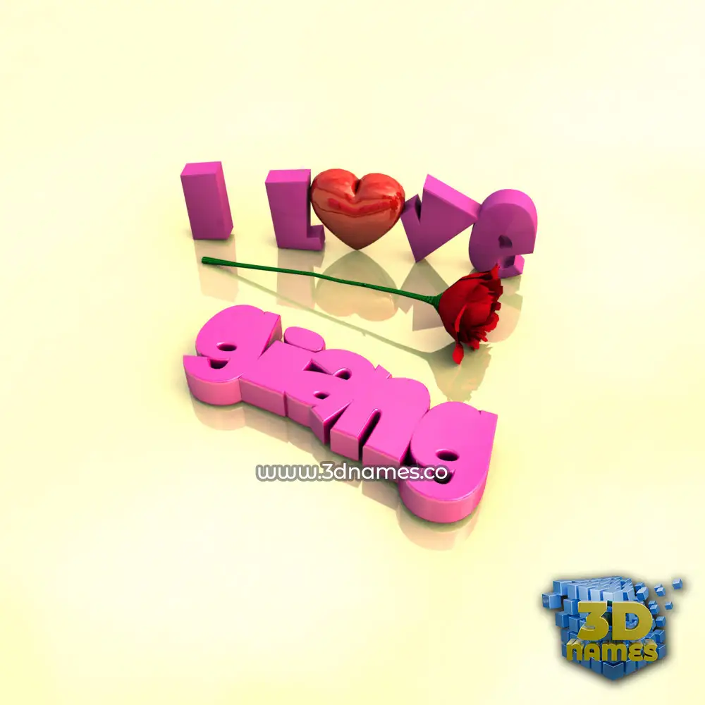 giang in I Love ??? style - 3D name wallpaper